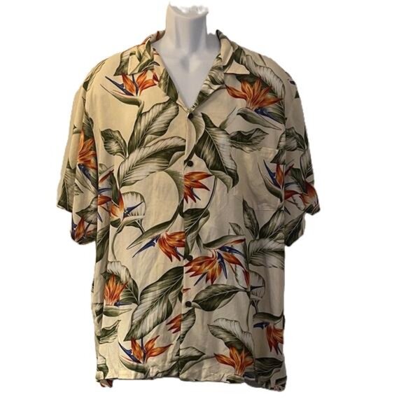 Hawaiian Reserve Collection Shirt Mens XL Floral Aloha Beach Made In Hawaii - Picture 1 of 6